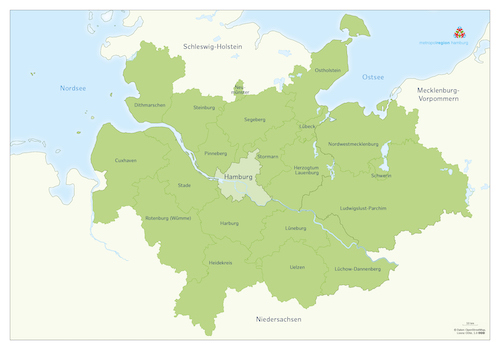 Karte der Metropolregion Hamburg (c) Metropolregion Hamburg
